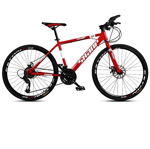 Bicicletas de montaña : DGAGD Rueda de radios de Bicicleta de Velocidad Variable súper Ligera para Adultos Masculinos y Femeninos de 26 Pulgadas de Bicicleta de montaña-Rojo_21 velocidades