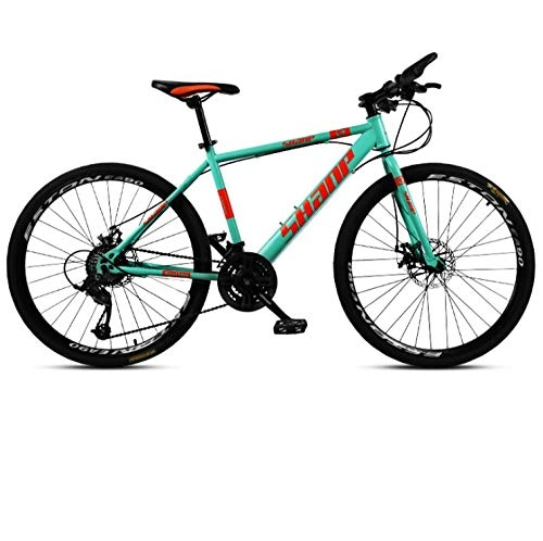 Bicicletas de montaña : DGAGD Rueda de radios de Bicicleta de Velocidad Variable súper Ligera para Adultos Masculinos y Femeninos de 26 Pulgadas de Bicicleta de montaña-Verde_21 velocidades