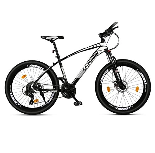 Bicicletas de montaña : DGAGD Rueda de radios de Bicicleta superligera para Adultos Masculinos y Femeninos de 27, 5 Pulgadas de Bicicleta de montaña-En Blanco y Negro_30 velocidades