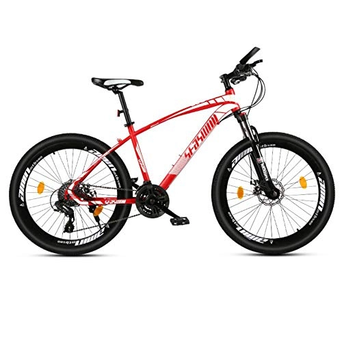 Bicicletas de montaña : DGAGD Rueda de radios de Bicicleta súper Ligera para Adultos Masculinos y Femeninos de Bicicleta de montaña de 24 Pulgadas-Rojo_30 velocidades