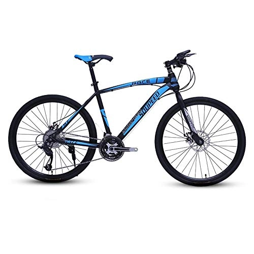 Bicicletas de montaña : DGAGD Rueda de radios Ligera para Adultos de Bicicleta de montaña de 26 Pulgadas-Azul Negro_27 velocidades