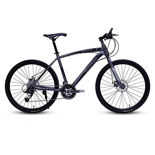 Bicicletas de montaña : DGAGD Rueda de radios Ligera para Adultos de Bicicleta de montaña de 26 Pulgadas-Gris Negro_27 velocidades