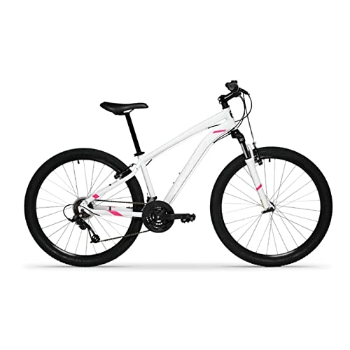 Bicicletas de montaña : DXDHUB Bicicleta de montaña, Ruedas de 21 velocidades, 27.5 Pulgadas, Marco de aleación de Aluminio liviano, Frenos V de Acero Doble, Tres Opciones de Color. (Color : White-S)