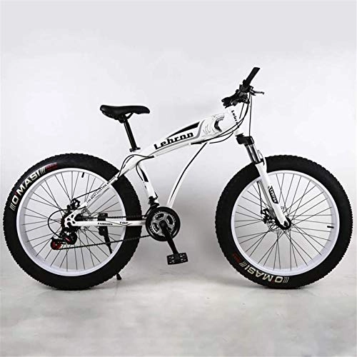 Bicicletas de montaña : GMZTT UNISEX BICICLEY Fat Tire adulto bicicleta de montaña, estructura ligera de acero al carbono de alta Bicicletas Cruiser, Playa de motos de nieve for hombre de la bicicleta, doble freno de disco d
