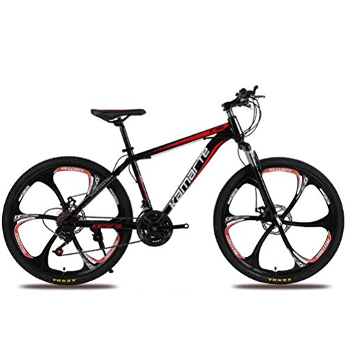 Bicicletas de montaña : GQQ Bicicleta de Carretera 24 Pulgadas 27 Velocidades Que Montan la Bici de Montaa Que Amortigua, Bicicleta Rgida de la Ciudad Mtb para Hombre, Negro Rojo