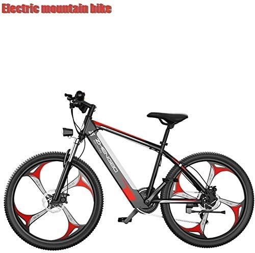 Bicicletas de montaña : GQQ Bicicleta de Velocidad Variable, Bicicleta de Montaa Elctrica para Hombres Adultos, Batera de Litio de 48 V 10 Ah, Bicicletas Elctricas para Estudiantes de 400 W, Nieve Elctrica de 27 Veloci