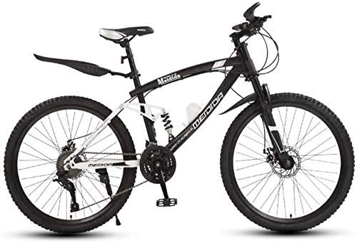 Bicicletas de montaña : GQQ Bicicleta de Velocidad Variable, Montaa para Hombre Adulto, Bicicleta Todo Terreno, Frenos de Disco Doble Bicicletas de Playa para la Nieve, Cuadro de Acero de Alto Carbono, B, 27 Velocidades, un
