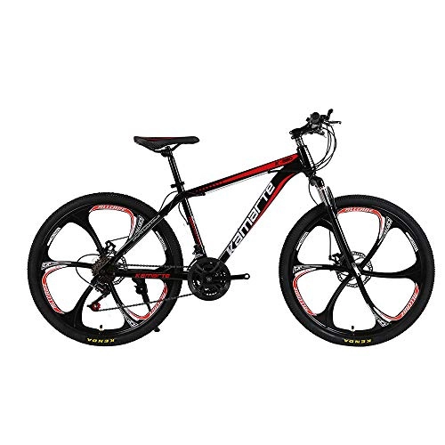 Bicicletas de montaña : Gunai Bicicleta de Montaa, 26"Pulgadas Ruedas de 6 Radios Marco de Acero de Alto Carbono, 21 Velocidad Freno de Disco Doble Bicicleta MTB