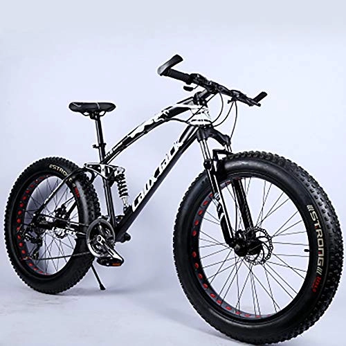 Bicicletas de montaña : JAEJLQY Bicicleta de Montaa de 7 / 21 / 24 / 27 velocidades de 26 / 20 Pulgadas de Acero o Marco de Aluminio Rojo y Negro aviable MTB, Black+20in, 21
