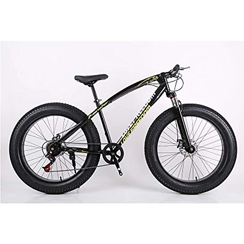 Bicicletas de montaña : JAEJLQY Bicicleta de Montaa de 7 / 21 / 24 / 27 velocidades de 26 / 20 Pulgadas de Acero o Marco de Aluminio Rojo y Negro aviable MTB, Black+26in, 24