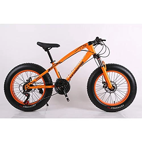 Bicicletas de montaña : JAEJLQY Bicicleta de Montaa de 7 / 21 / 24 / 27 velocidades de 26 / 20 Pulgadas de Acero o Marco de Aluminio Rojo y Negro aviable MTB, Orange+20in, 21