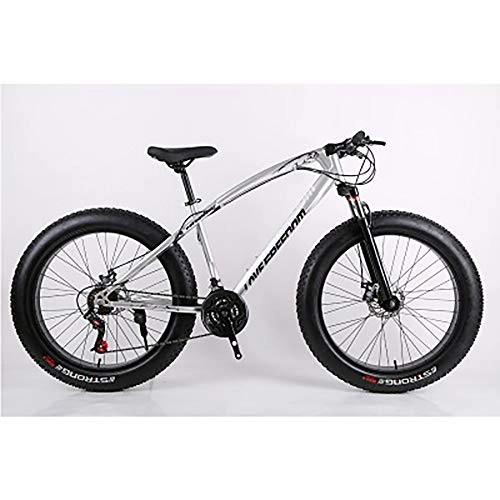 Bicicletas de montaña : JAEJLQY Bicicleta de Montaa de 7 / 21 / 24 / 27 velocidades de 26 / 20 Pulgadas de Acero o Marco de Aluminio Rojo y Negro aviable MTB, Silver+26in, 21
