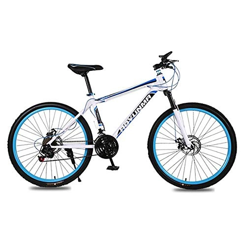 Bicicletas de montaña : JAEJLQY Bicicleta de Montaña 26 ''BMX Bicicleta Estilo Libre de Acero Bicicleta de Doble calibrador de Freno de bicicleta-21 velocidades, Azul
