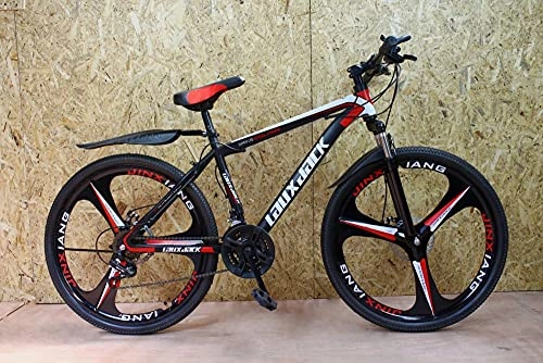 Bicicletas de montaña : JK3 - Bicicleta de montaña (26 pulgadas, 21 velocidades), color negro y rojo