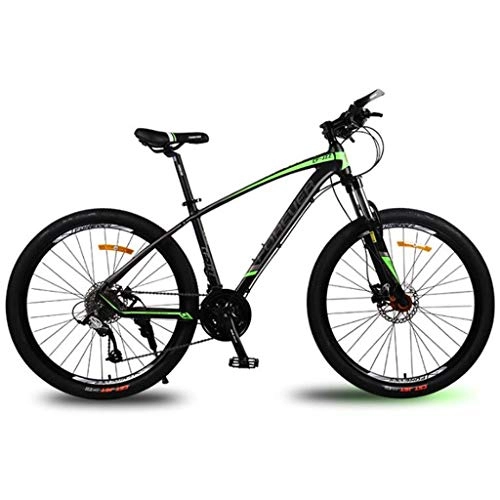 Bicicletas de montaña : JLASD Bicicleta de montaña Mountainbike 26" 30 Plazos De Envío Montura De La Bici De Peso Ligero De Aleación De Aluminio Suspensión Delantera De Doble Disco De Freno (Color : Green)