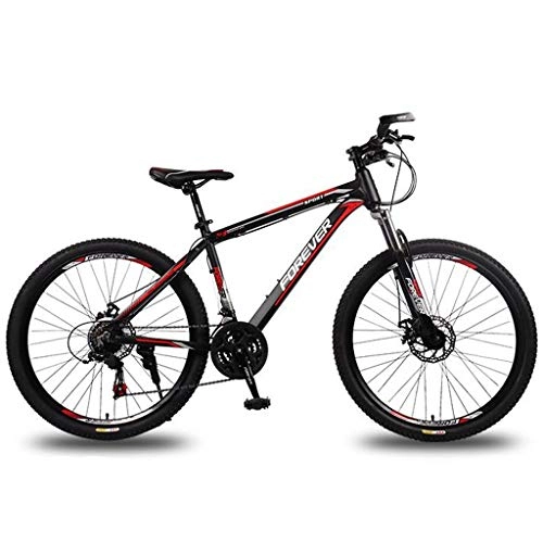 Bicicletas de montaña : JLASD Bicicleta Montaña 24 / 26" Bicicletas De Montaña De 21 Plazos De Envío Unisex MTB De Aluminio Ligero De Aleación Marco Suspensión Delantera De Doble Disco De Freno (Color : Red, Size : 26'')