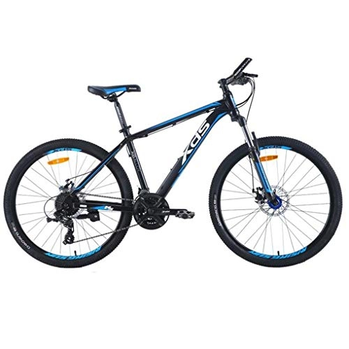 Bicicletas de montaña : JLASD Bicicleta Montaña Bicicleta De Montaña, 26 Pulgadas De Aleación De Aluminio De Bicicletas For Los Hombres / Mujeres, Doble Disco De Freno Y Suspensión Delantera, 24 De Velocidad (Color : Blue)