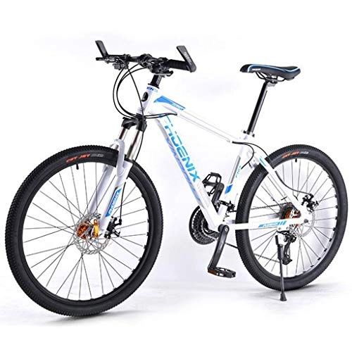 Bicicletas de montaña : JLASD Bicicleta Montaña Bicicleta De Montaña, 26 Pulgadas MTB Bicicletas Todoterreno 30 Plazos De Envío Marco Ligero De Aleación De Aluminio del Disco De Freno Delantero Suspensión (Color : White)