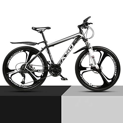 Bicicletas de montaña : KXDLR Aleación De Aluminio De Bicicletas De Montaña 21-30 Velocidades Tenedor De Suspensión De Bicicleta De Doble Freno De Disco MTB, Negro, 21 Speeds