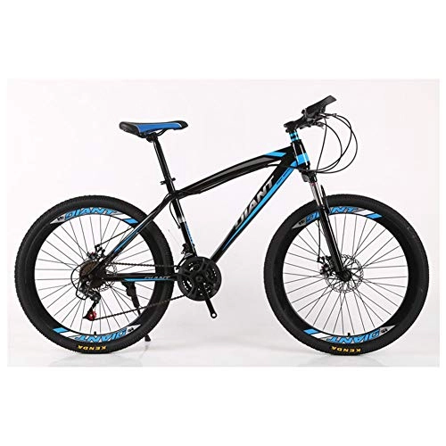 Bicicletas de montaña : KXDLR Bicicleta De Montaa Unisex / Bicicletas 26 '' De Peso Ligero De La Rueda De Acero Al Carbono De Alta Frame 21-30 Plazos De Envo Shimano Freno De Disco, 26", Azul, 21 Speed