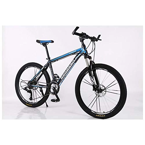 Bicicletas de montaña : KXDLR Moutain para Bicicleta 27 / 30 Plazos De Envío MTB 26 Pulgadas Ruedas Tenedor Bicicleta De Doble Suspensión con Frenos De Doble Petróleo, Azul, 27 Speed