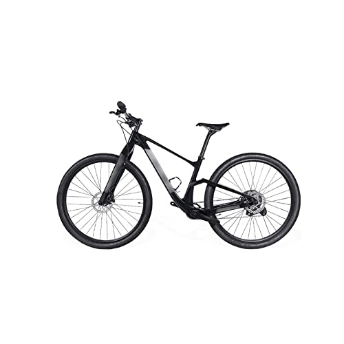 Bicicletas de montaña : LANAZU Bicicleta Bicicleta de montaña de Fibra de Carbono Bicicleta Todoterreno rígida con Eje pasante (Black XL(190cm Above))