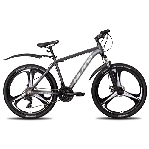 Bicicletas de montaña : LANAZU Bicicletas para Adultos 26 Pulgadas 21 velocidades aleación de Aluminio suspensión Horquilla Bicicleta Doble Disco Freno Bicicleta de montaña y Guardabarros