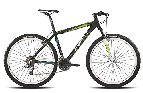 Bicicletas de montaña : Legnano - Bicicleta 610 Val Gardena de 29 pulgadas, disco de 21 velocidades. Talla 48. Color negro (bicicleta de montaña con amortiguación).