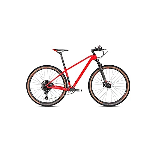 Bicicletas de montaña : Liangsujian Bicicleta, 29 Pulgadas 12 velocidades Bici de montaña de Carbono Freno de Disco MTB Bicicleta para la transmisión (Color : Red, Size : 27.5)