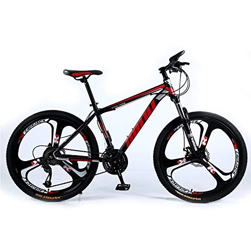 Bicicletas de montaña : LISI Bicicleta de montaña para Adultos 26 Pulgadas 30 velocidades una Rueda Todoterreno Amortiguador de Hombres y Mujeres Bicicleta Bicicleta, Red