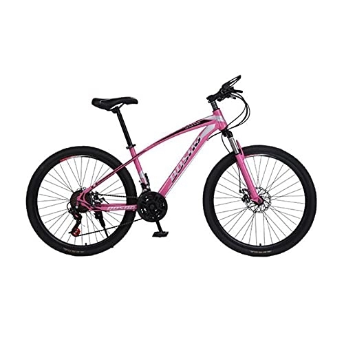 Bicicletas de montaña : LIUXR Bicicletas de Montaña 26 Pulgadas, 21 Velocidad Bicicleta de Montaña de Fat Tire para Adultos, Marco de Acero de Alto Carbono Doble Suspensión Completa Doble Freno de Disco, Pink