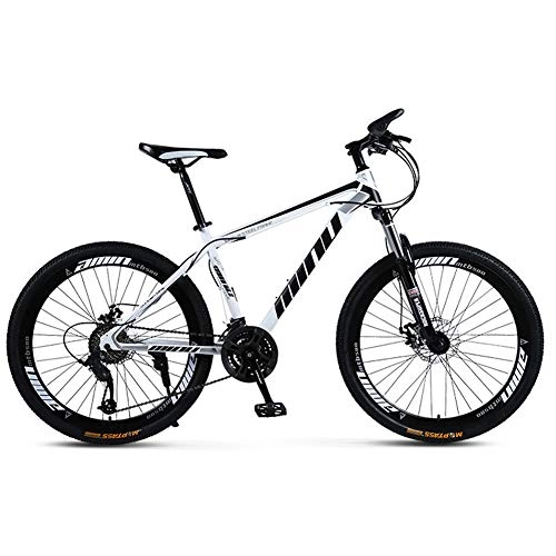 Bicicletas de montaña : LOISK Bicicleta Montaña 26 Pulgadas, Adulto Trabajo Hombres y Mujeres Velocidad Variable Estudiantes Off-Road Absorción Golpes Bicicletas Juveniles, Blanco, 24 Speed