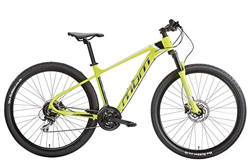 Bicicletas de montaña : MBM QUARX 29' Disk BR. Bicicleta de montaña All 24S SUSP F, Unisex, Adulto, Lima A44, 48