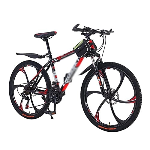 Bicicletas de montaña : MQJ Adultos Bicicleta de Montaña de 26 Pulgadas Frenos de Las Ruedas de Disco 21 con Velocidad Suspensión Tenedor Adecuados para Los Entusiastas de Los Hombres Y Mujeres de Ciclismo / Rojo / 24 Velocidad
