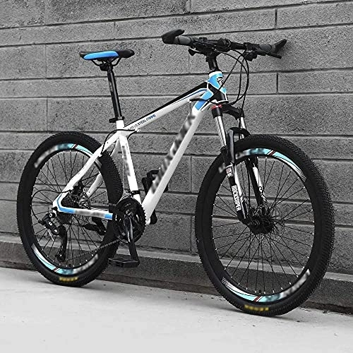 Bicicletas de montaña : MQJ Bicicletas de Montaña de Hardtail 21 / 24 / 27 / 30-Speed ​​Bike para Adultos, M de Suspensión Completo de Aluminio Ligero, Tenedor de Suspensión, Freno de Disco, B ~ 26 Pulgadas, 21 Velocidad