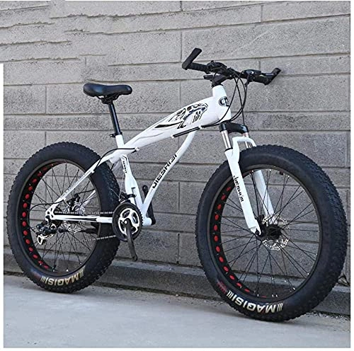 Bicicletas de montaña : N&I Fat - Bikes con suspensión frontal para adulto, 4 anchas anti-Slip Mountain Bike, de alta carbono, doble disco