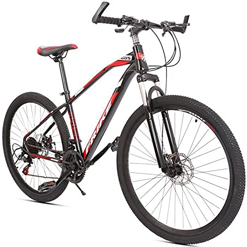 Bicicletas de montaña : PBTRM Bikes Bicicleta Montaña Rígida 29 Pulgadas MTB 21 Velocidades, Marco Acero Carbono, Frenos Disco Doble, Bicicleta Carreras Velocidad Variable para Adolescentes / Adultos, Black Red