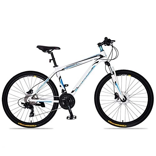 Bicicletas de montaña : Relaxbx 27-Speed ​​Outdoor Mountain Racing Bikes Bicicletas para Hombres y Mujeres Blancas