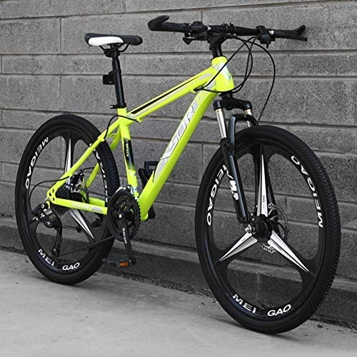 Bicicletas de montaña : Relaxbx Bicicletas de montaña Bicicletas 27 velocidades Frenos de Disco mecánicos desplazables Cuadro Ligero de Acero al Carbono, A, 24 Pulgadas