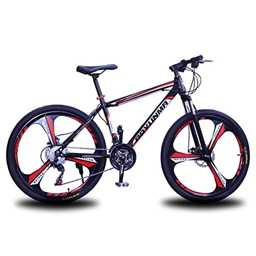 Bicicletas de montaña : T-Day Bicicleta Montaña Bicicleta De Montaña con Marco De Acero Al Carbono 21 / 24 / 27 Bicicleta De Velocidad 26 Pulgadas Ruedas con Freno De Disco Dual Unisex(Size:21 Speed, Color:Rojo)