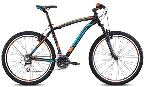 Bicicletas de montaña : Torpado MTB Plutone 27, 5 "Noir / Orange 3 x 7 V taille 43 (VTT ammortizzate) / MTB Plutone 27, 5 Black / Orange 3 x 7 V taille 43 (VTT Front Suspension)