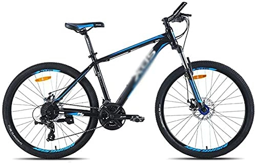 Bicicletas de montaña : UYHF Bicicleta De Montaña con 24 / 26 Pulgadas 24 Velocidades con Doble Suspensión para Hombres Mujer Adultos Y Adolescentes Aluminio Marco De Aleación para Senderos, Y Mon blue-24 Inch