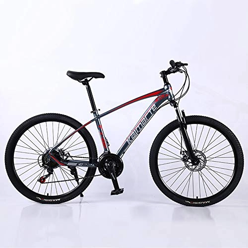 Bicicletas de montaña : VANYA Bicicletas de montaña 24 / 26" absorcin de Impactos Frenos de Doble Disco 21 Velocidad de Aluminio Ligero de aleacin de Off-Road Bike, Rojo, 24inches