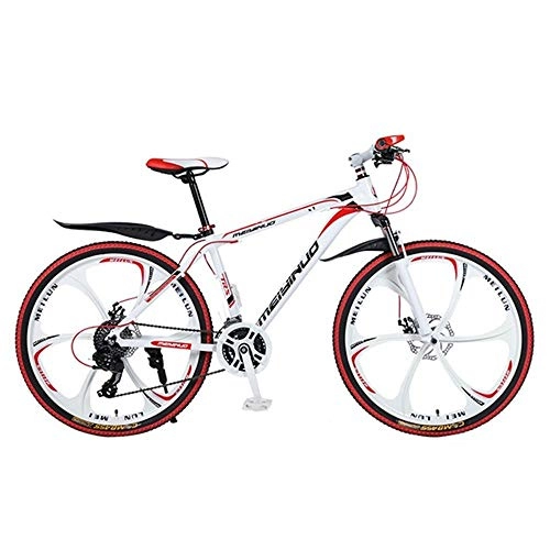 Bicicletas de montaña : WGYEREAM Bicicleta de Montaa, 26 Pulgadas de montaña Bicicletas Unisex de aleacin de Aluminio Barranco Bicicletas de Doble Disco de Freno y suspensin Delantera 21 24 27 Velocidad (Size : 27-Speed)
