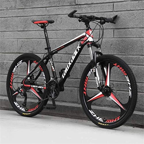 Bicicletas de montaña : YOUSR Bicicleta De Montaa De Velocidad Variable Todoterreno, Bicicleta De Montaa con Amortiguacin De 26 Pulgadas Black Red 27 Speed