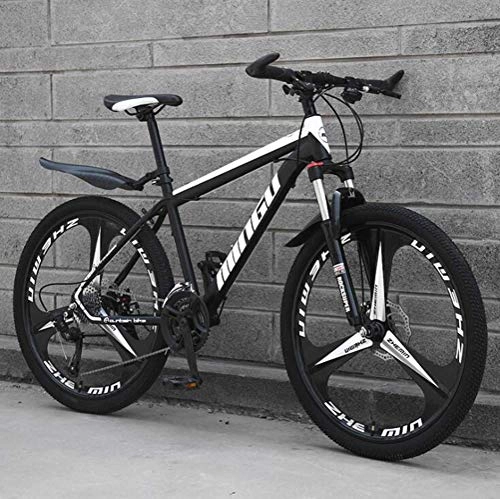Bicicletas de montaña : YOUSR Commuter City Hardtail Bike, Mountain Bike Riding Damping Mountain Bike Black White 21 Speed