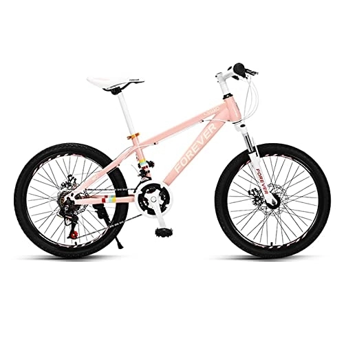 Bicicletas de montaña : zcyg Bicicleta De Montaña para Adultos, Bicicleta De Marco De Acero De Alta Velocidad De Alta Velocidad, Ruedas De 24 Pulgadas Bicicletas MTB para Mujeres / jóvenes / Adultos con F(Color:Rosado)