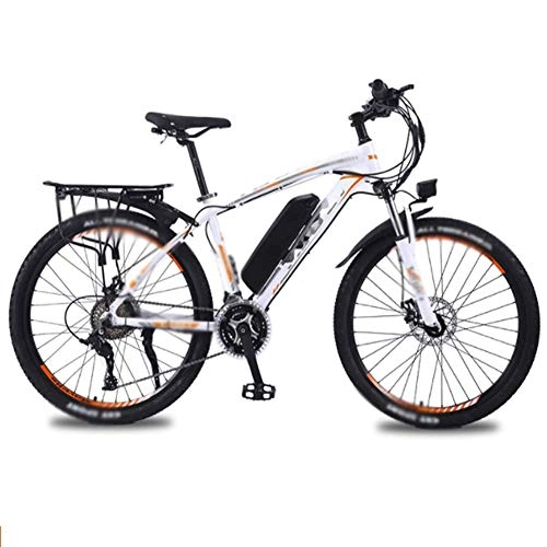 Bicicletas eléctrica : 26 Pulgada Montaña Bicicleta Eléctrica, 36V13A Batería Litio Bike Motor 350W Faros LED Bicicletas, Naranja