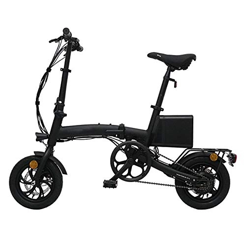 Bicicletas eléctrica : AI CHEN Coche elctrico Pequea Mini batera de Litio Coche elctrico Plegable Negro 10.4A Duracin de la batera 30~40KM Commuter