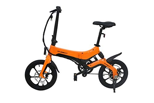 Bicicletas eléctrica : Amandai Bicicleta Elctrica Plegable Unisex para Adultos De 20 ', Bicicleta En El Trabajo, Bicicleta Elctrica, Antracita, Naranja